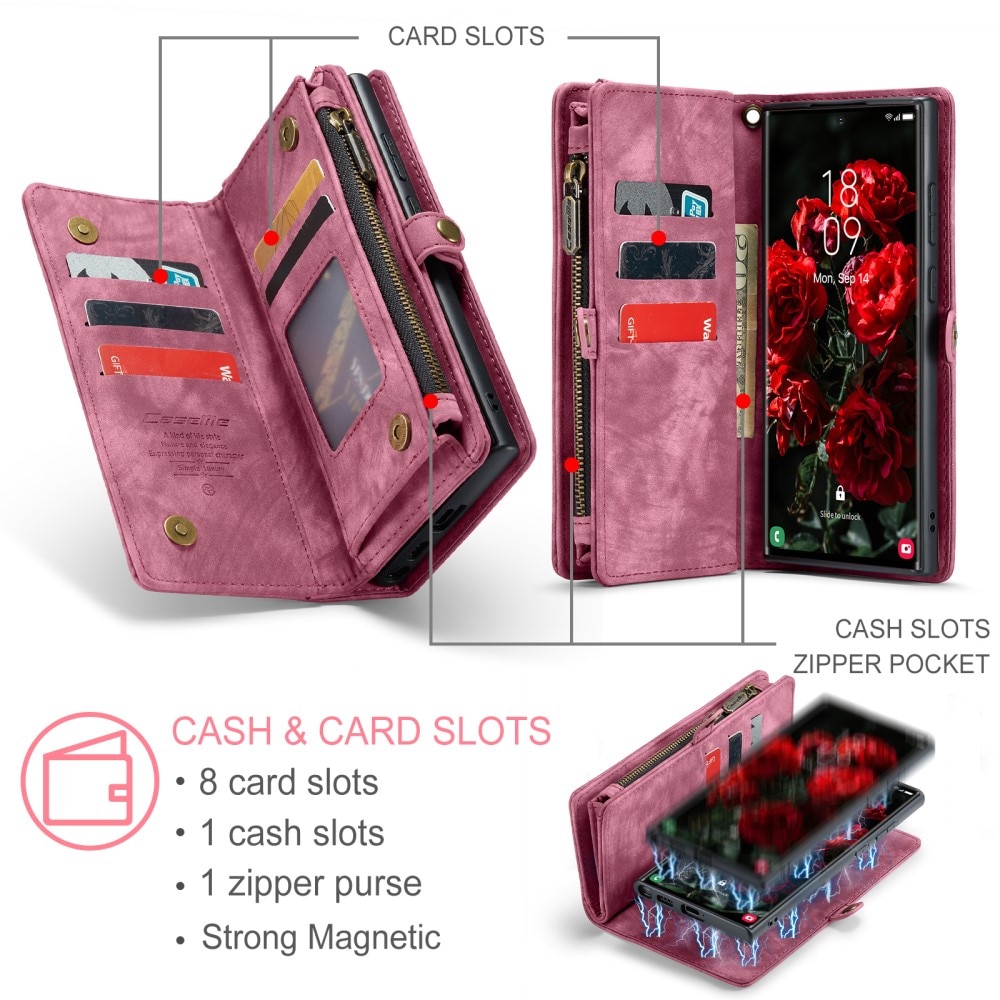 Multi-slot Hoesje Samsung Galaxy S25 Ultra Rood