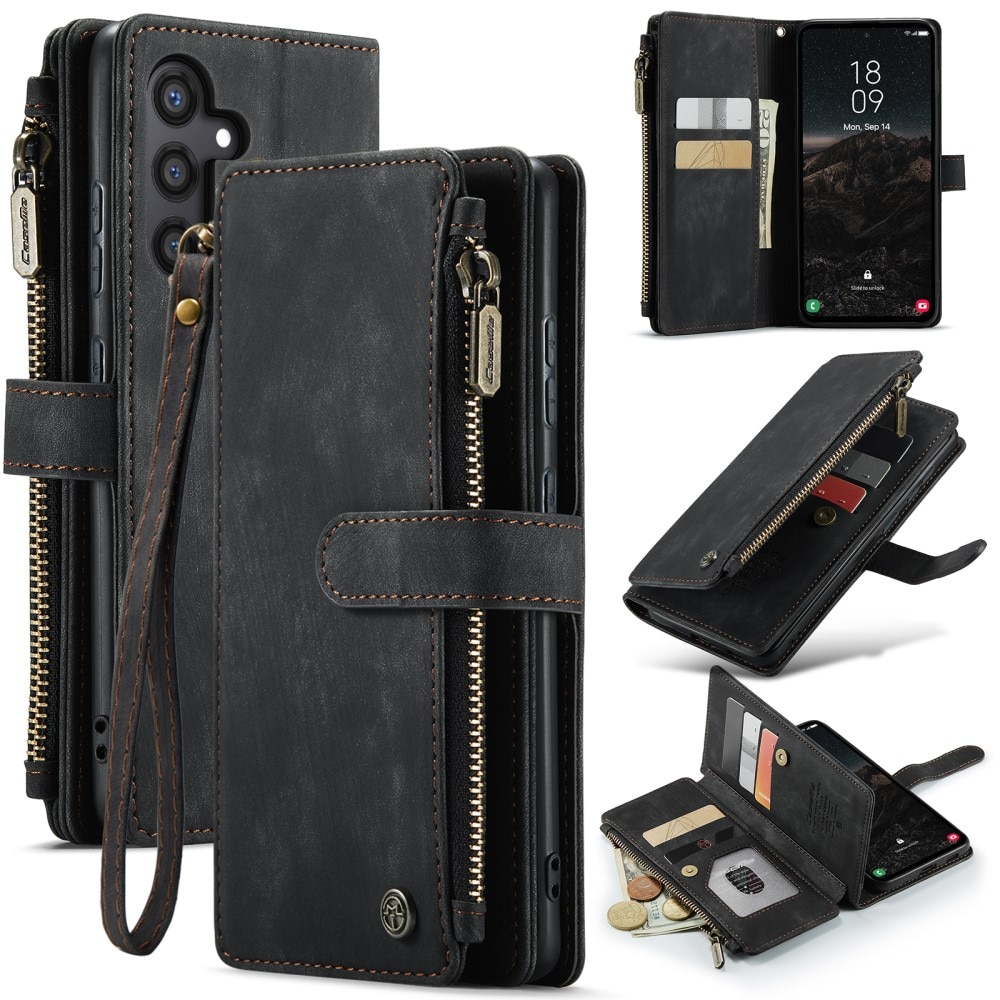 Bookcover hoesje Rits Samsung Galaxy S25 Zwart