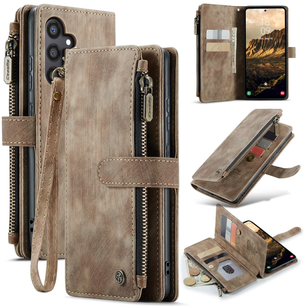 Bookcover hoesje Rits Samsung Galaxy S25 Bruin