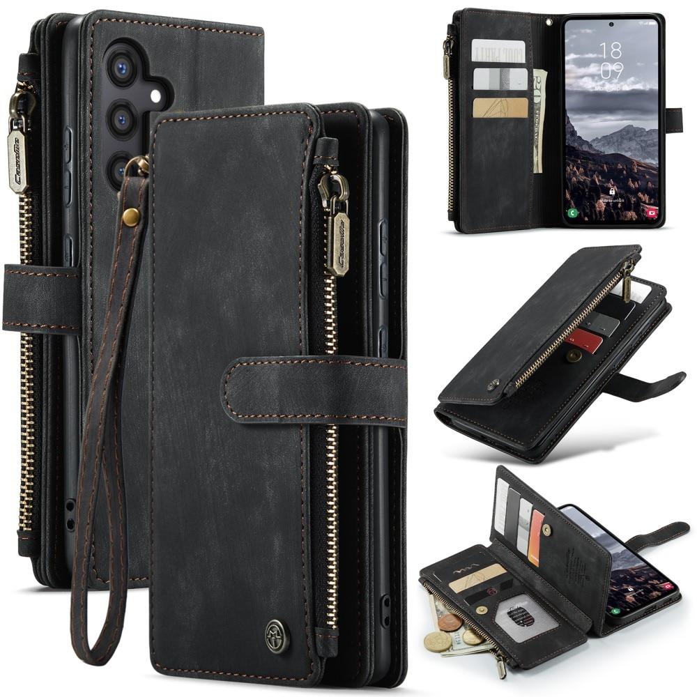 Bookcover hoesje Rits Samsung Galaxy S25 Plus Zwart