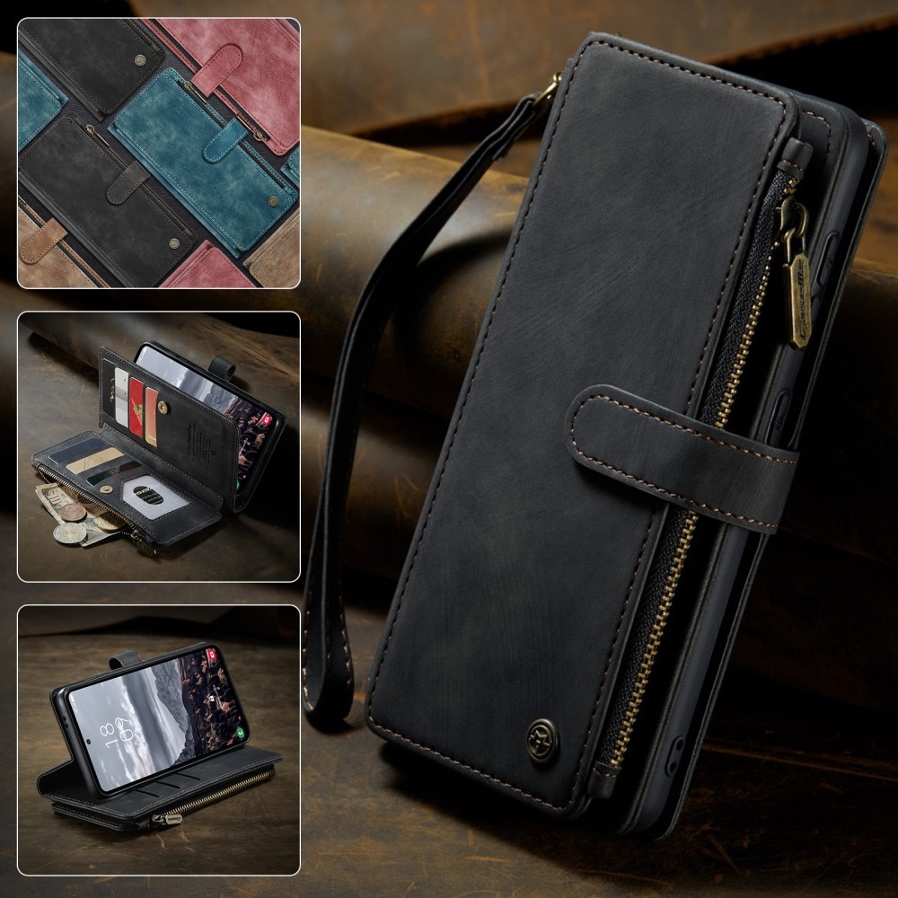 Bookcover hoesje Rits Samsung Galaxy S25 Plus Zwart