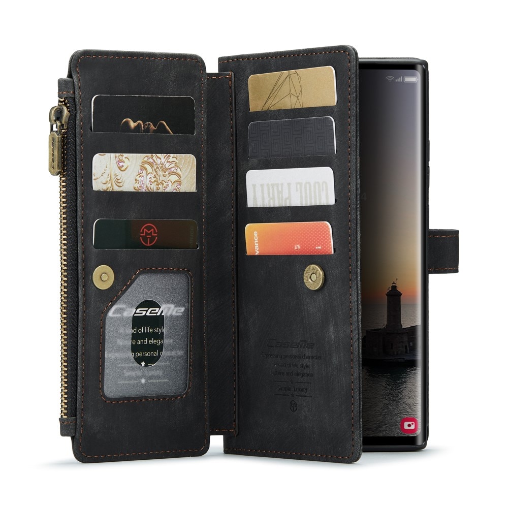 Bookcover hoesje Rits Samsung Galaxy S25 Ultra Zwart