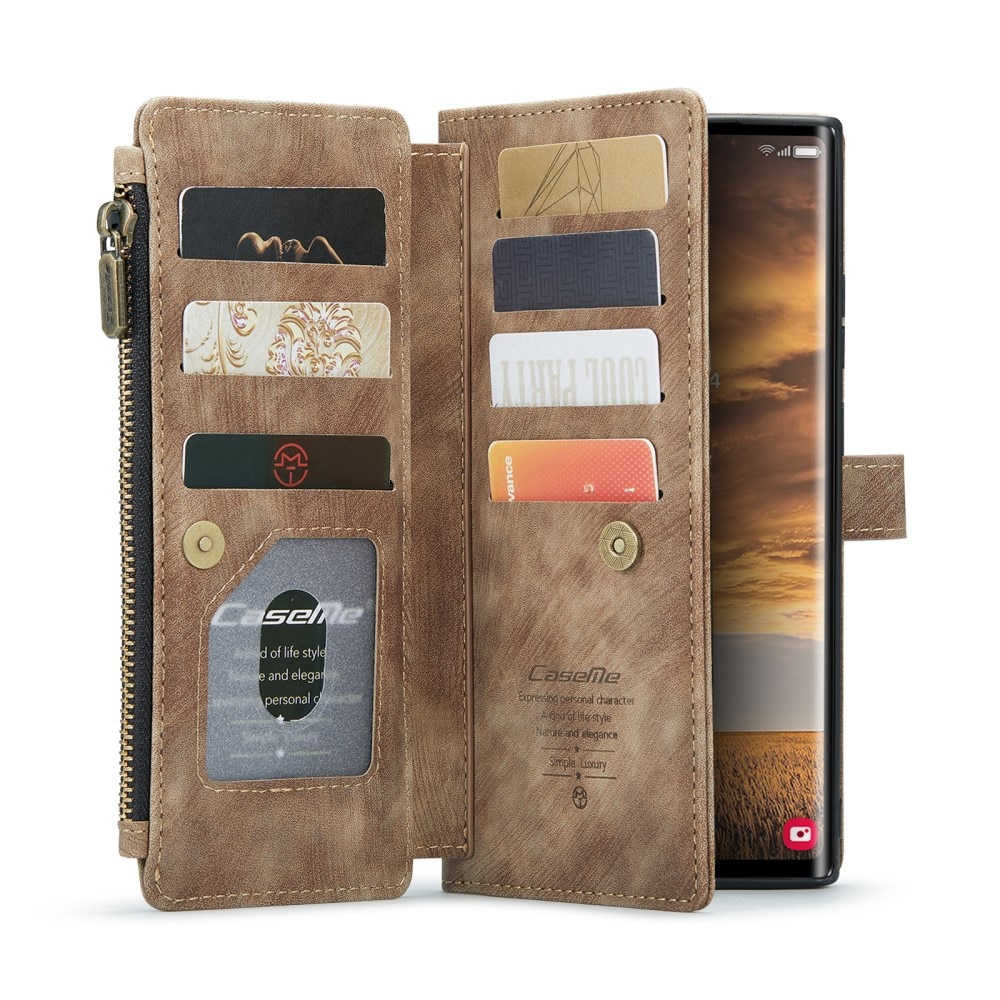 Bookcover hoesje Rits Samsung Galaxy S25 Ultra Bruin