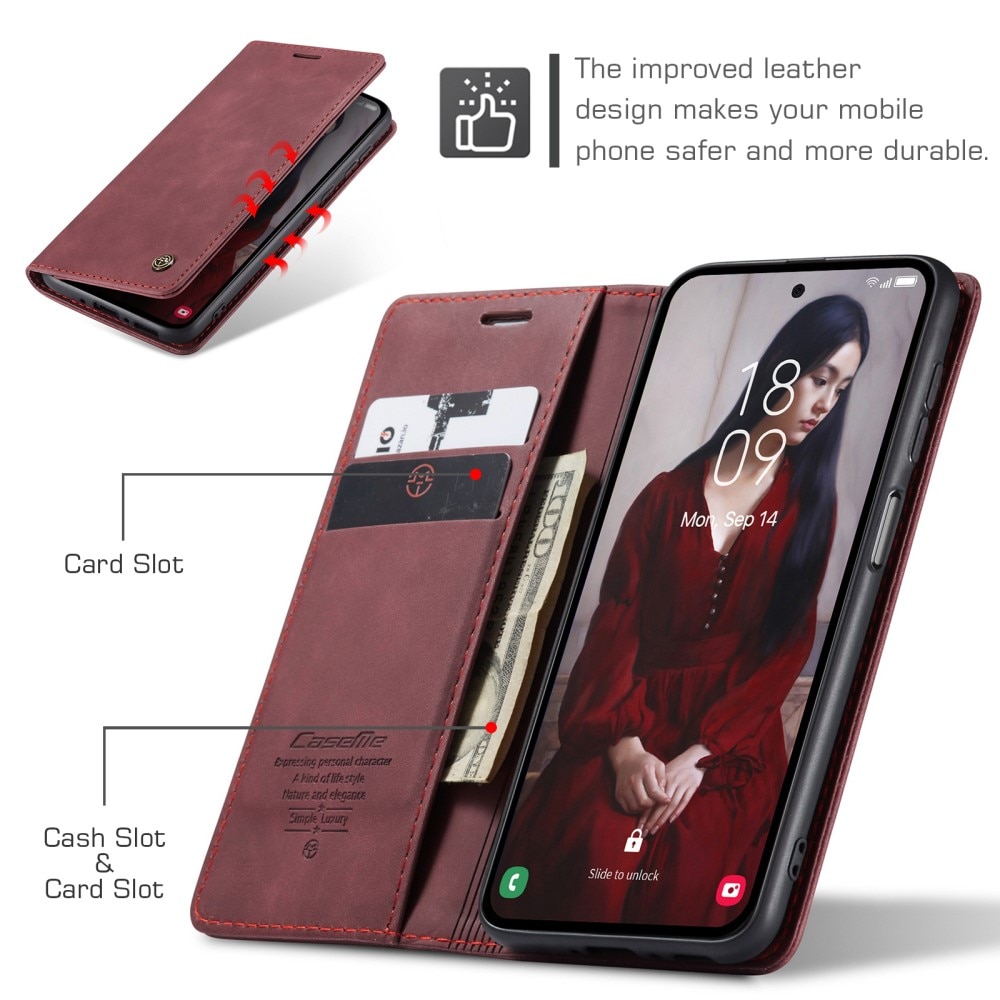 Slim Bookcover Hoesje Samsung Galaxy A36 Rood