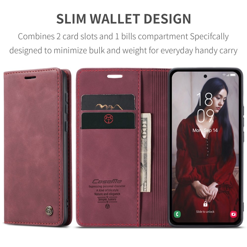 Slim Bookcover Hoesje Samsung Galaxy A36 Rood