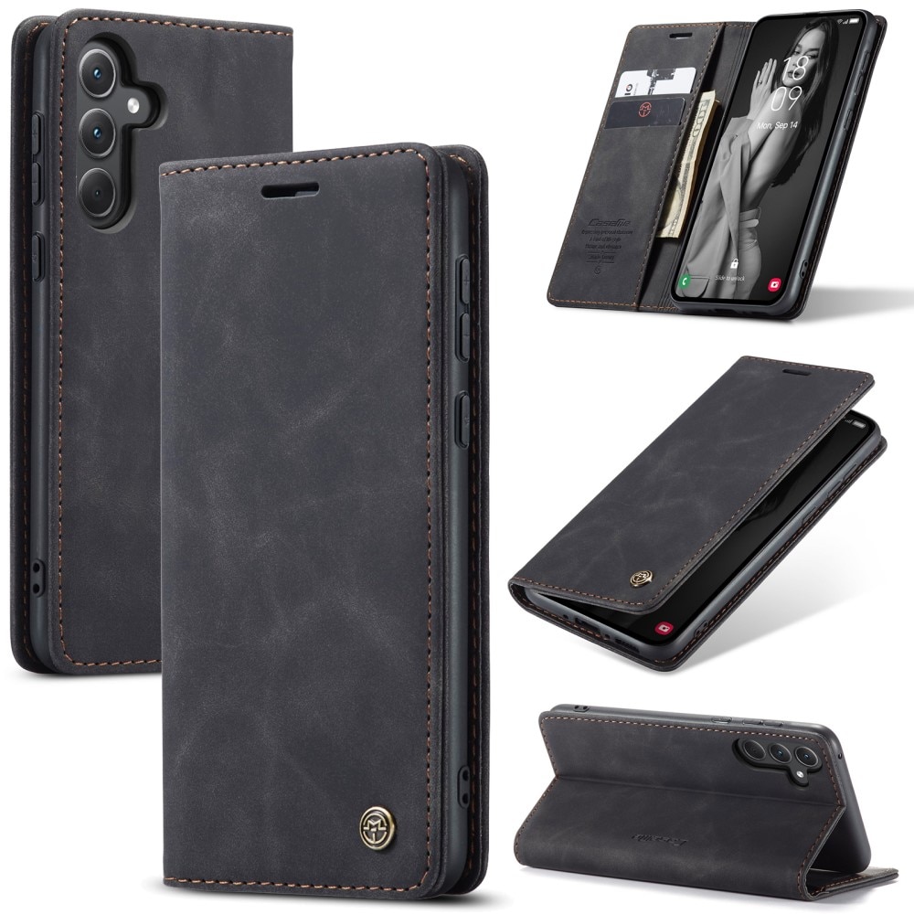 Slim Bookcover Hoesje Samsung Galaxy A36 Zwart