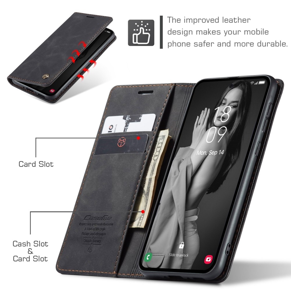 Slim Bookcover Hoesje Samsung Galaxy A36 Zwart