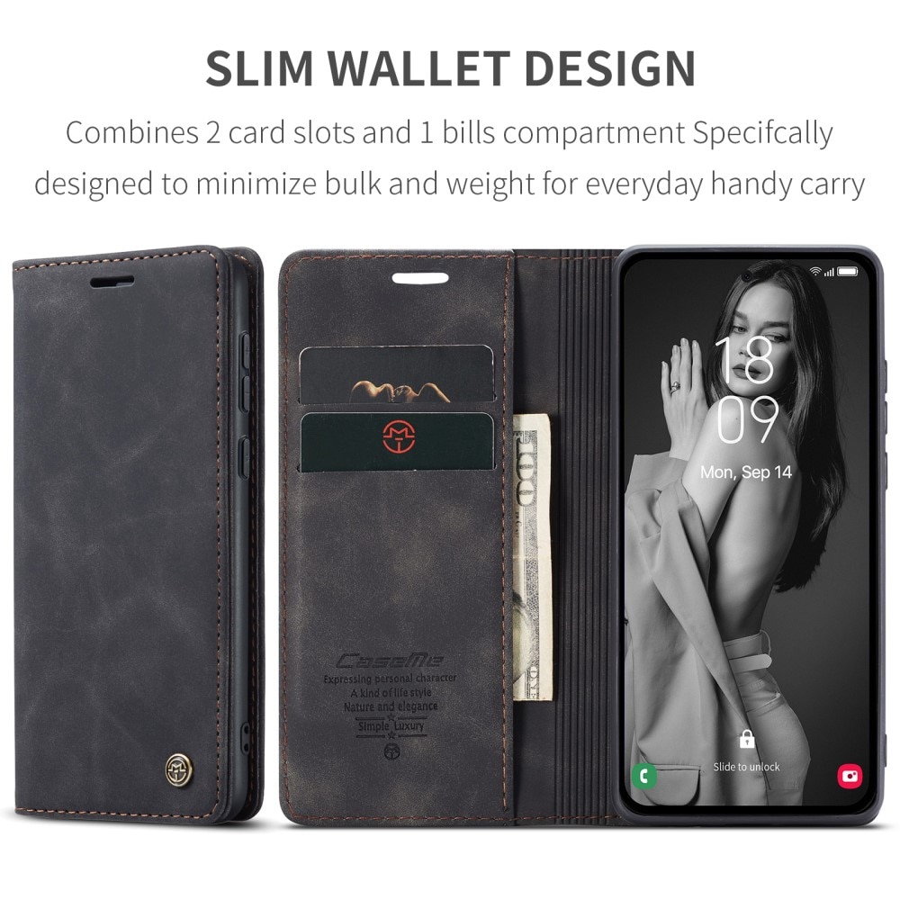 Slim Bookcover Hoesje Samsung Galaxy A36 Zwart