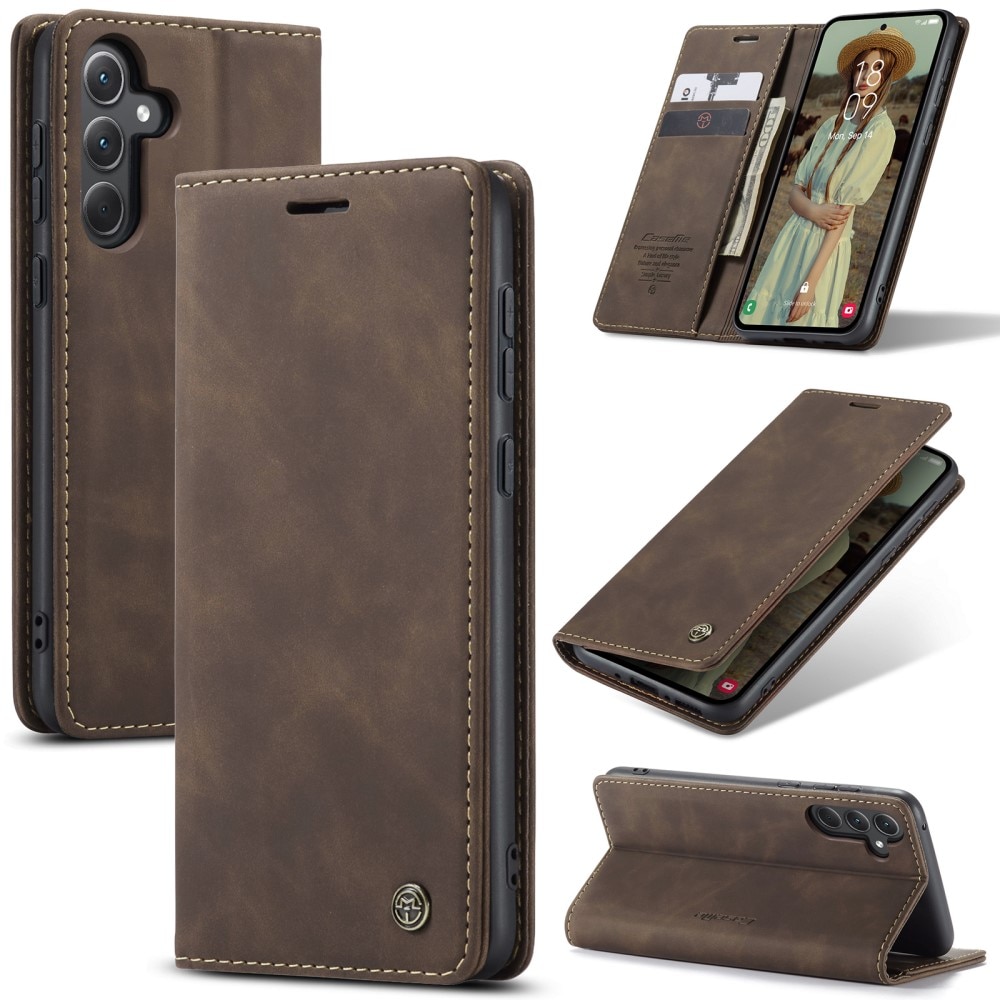 Slim Bookcover Hoesje Samsung Galaxy A36 Bruin