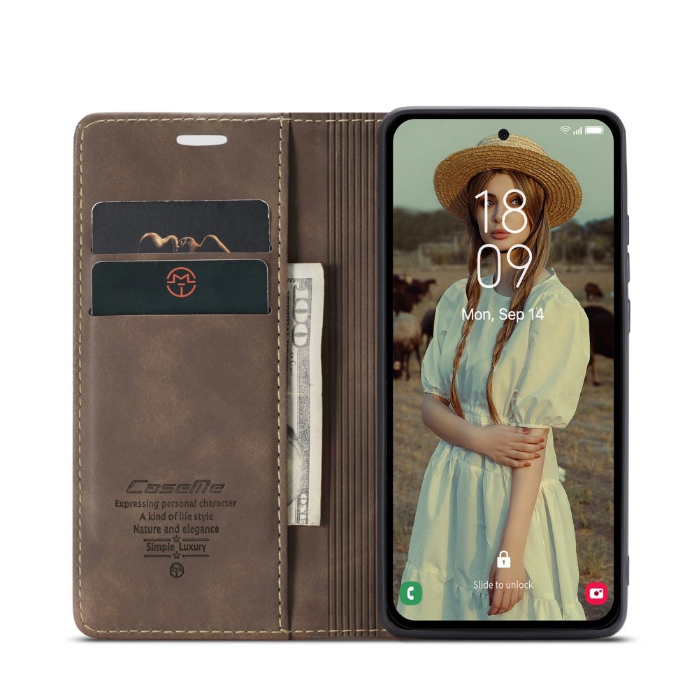 Slim Bookcover Hoesje Samsung Galaxy A36 Bruin