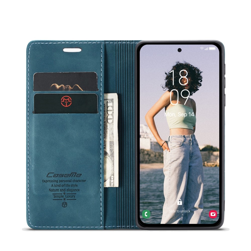 Slim Bookcover Hoesje Samsung Galaxy A36 Blauw