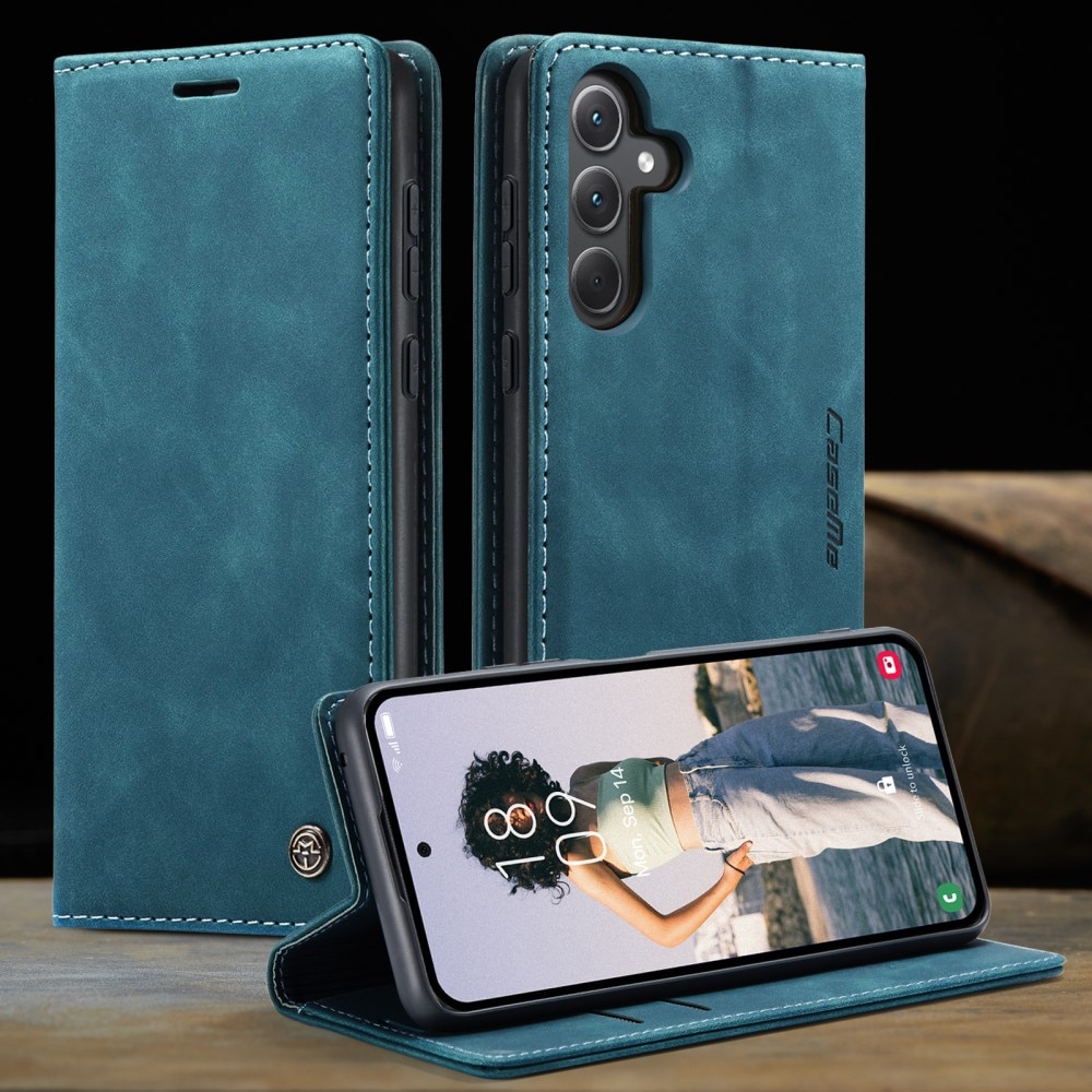 Slim Bookcover Hoesje Samsung Galaxy A36 Blauw