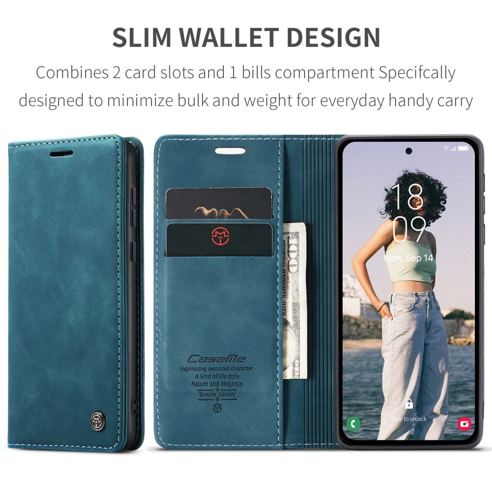 Slim Bookcover Hoesje Samsung Galaxy A36 Blauw