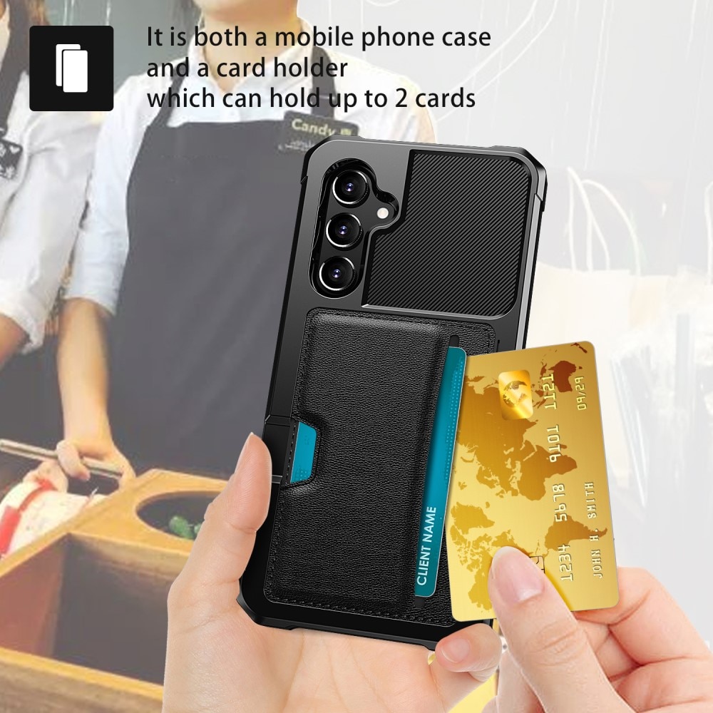 Galaxy S25 Tough Card Case zwart