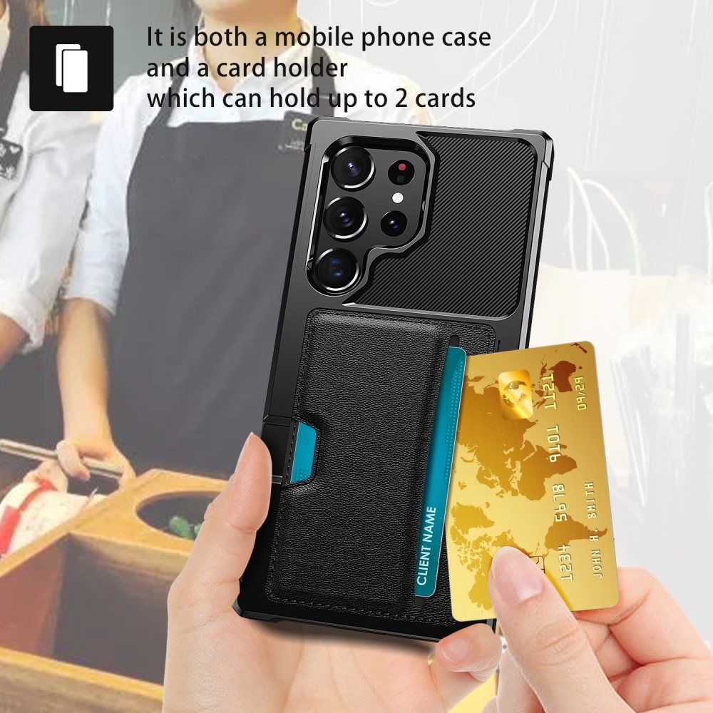 Galaxy S25 Ultra Tough Card Case zwart