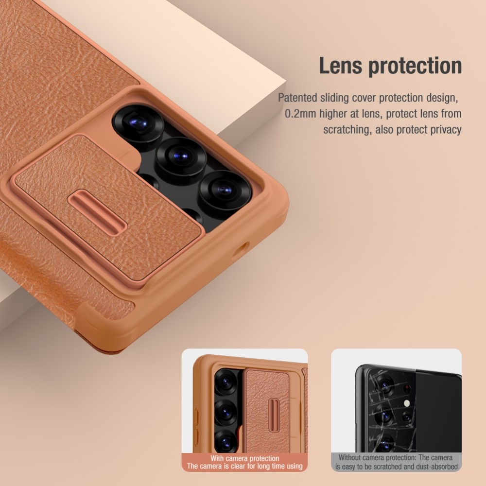 Qin Pro CamShield Samsung Galaxy S25 Ultra Brown