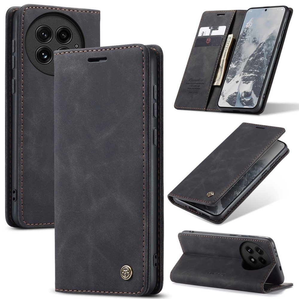 Slim Bookcover Hoesje  OnePlus 13 Zwart