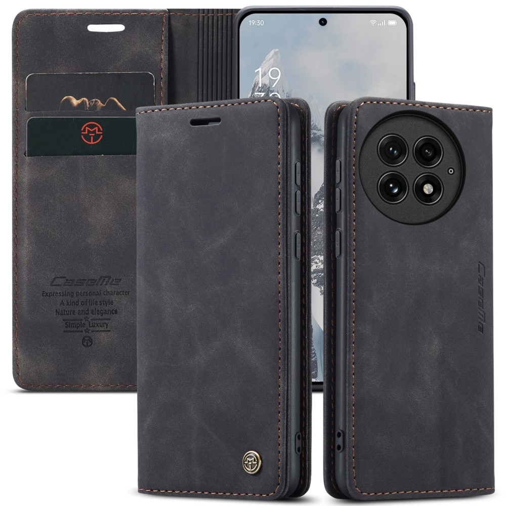 Slim Bookcover Hoesje  OnePlus 13 Zwart