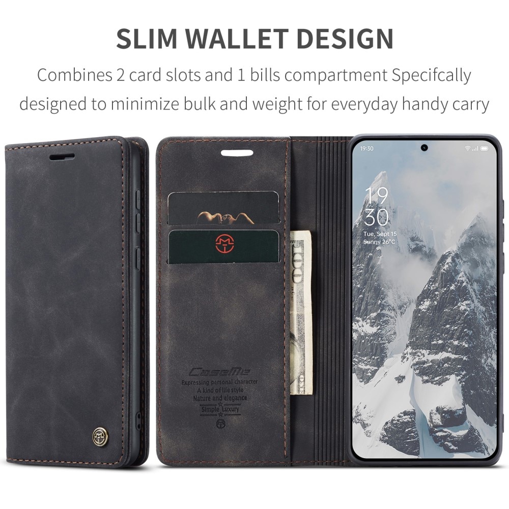 Slim Bookcover Hoesje  OnePlus 13 Zwart