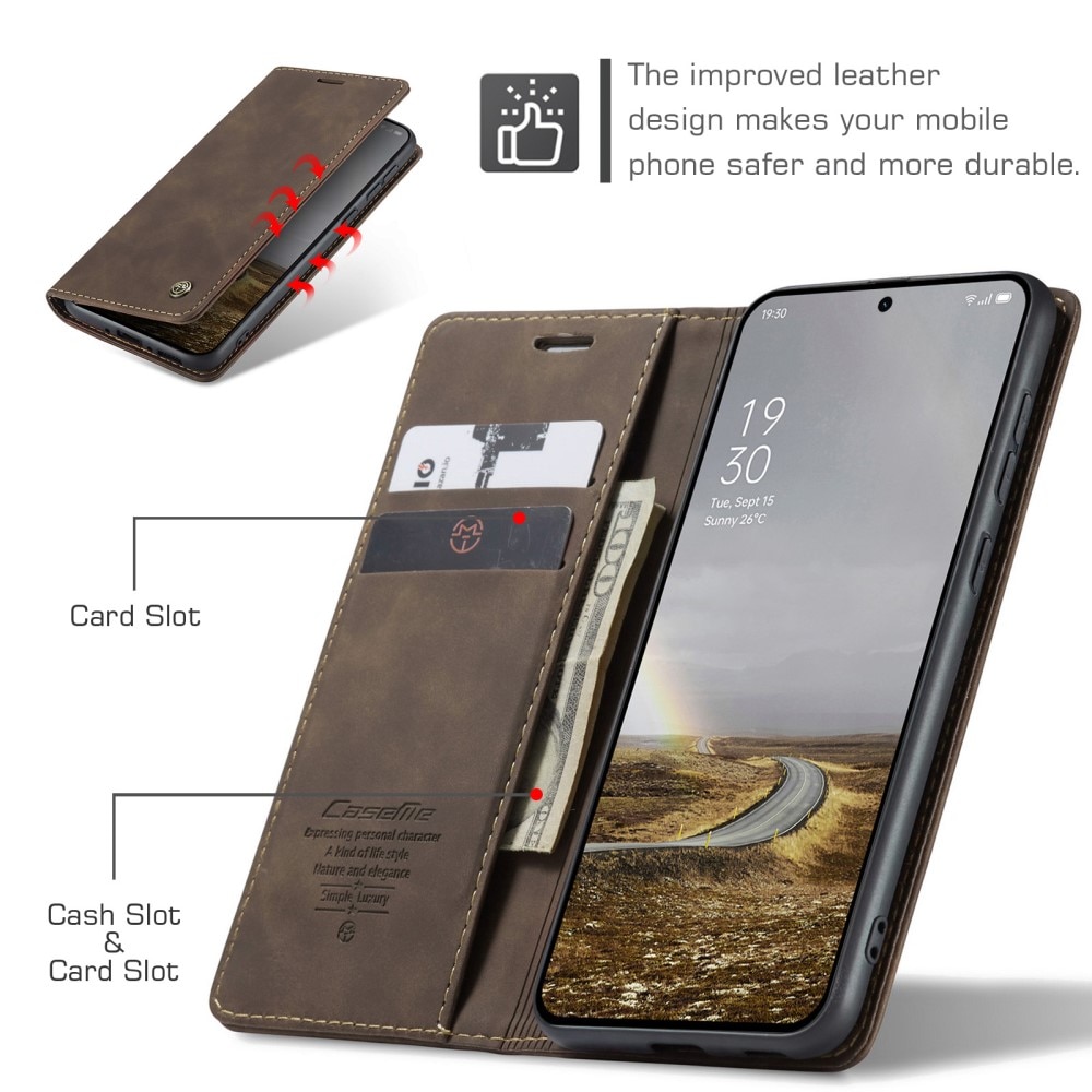 Slim Bookcover Hoesje  OnePlus 13 Bruin