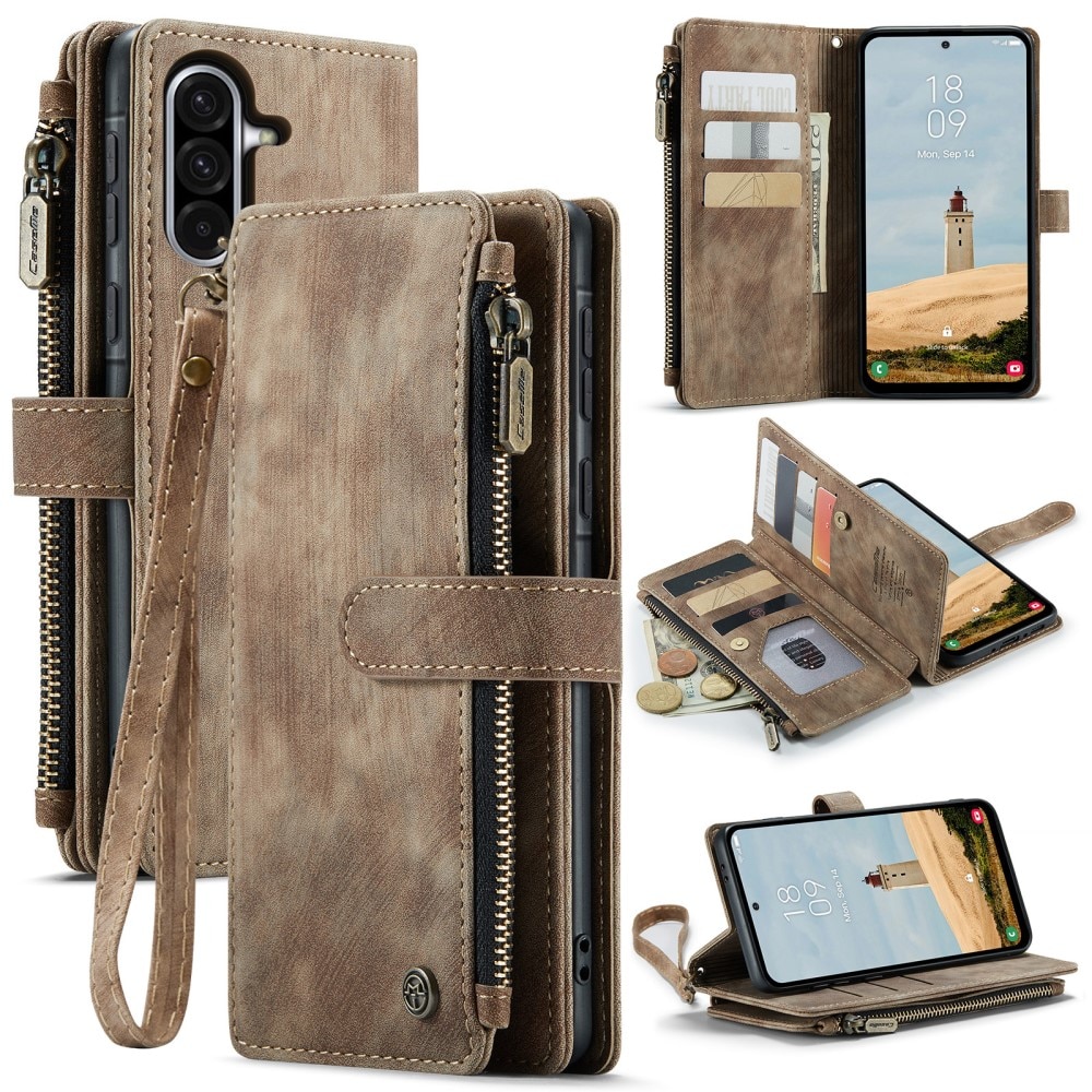 Bookcover hoesje Rits Samsung Galaxy A56 Bruin