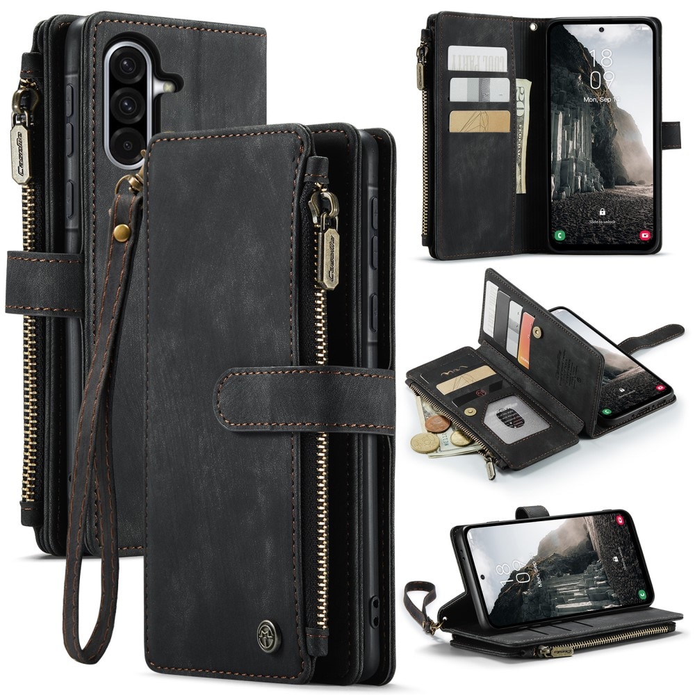 Bookcover hoesje Rits Samsung Galaxy A56 Zwart