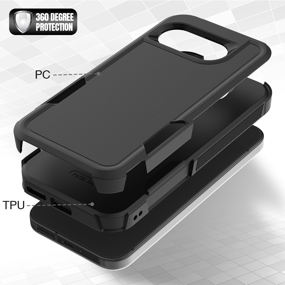 Google Pixel 9a Off-road Hybridcase zwart