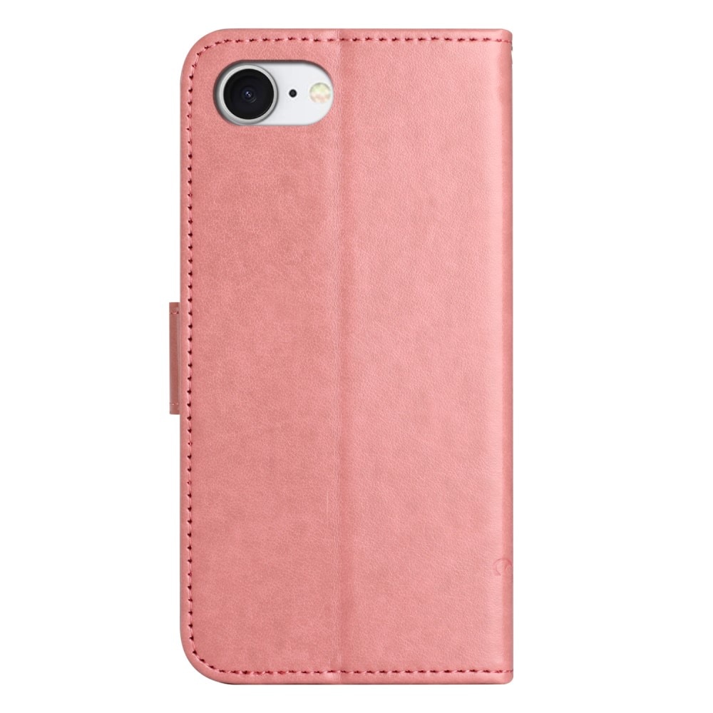 iPhone 16e Leren vlinderhoesje Roze