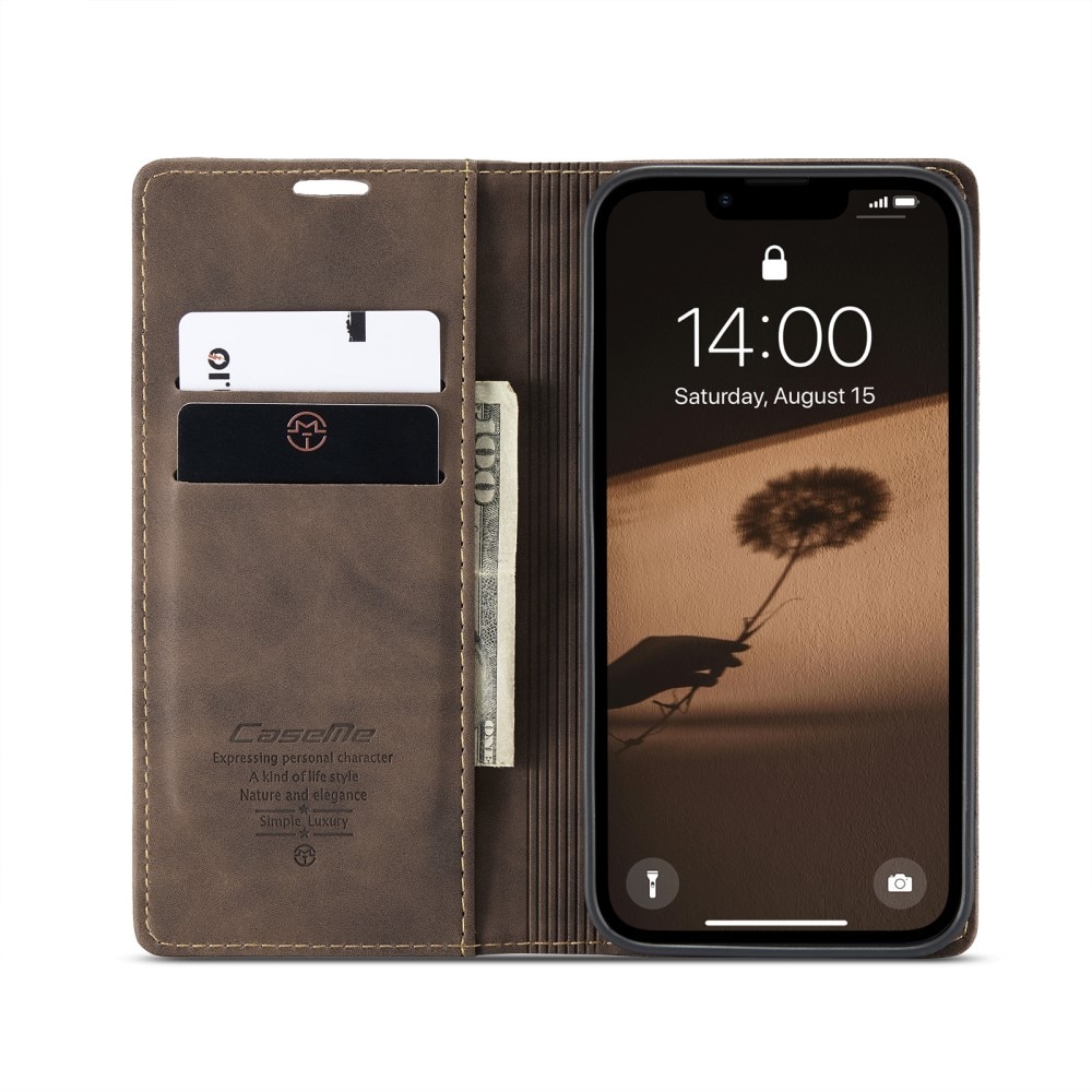 Slim Bookcover Hoesje iPhone 16e Bruin