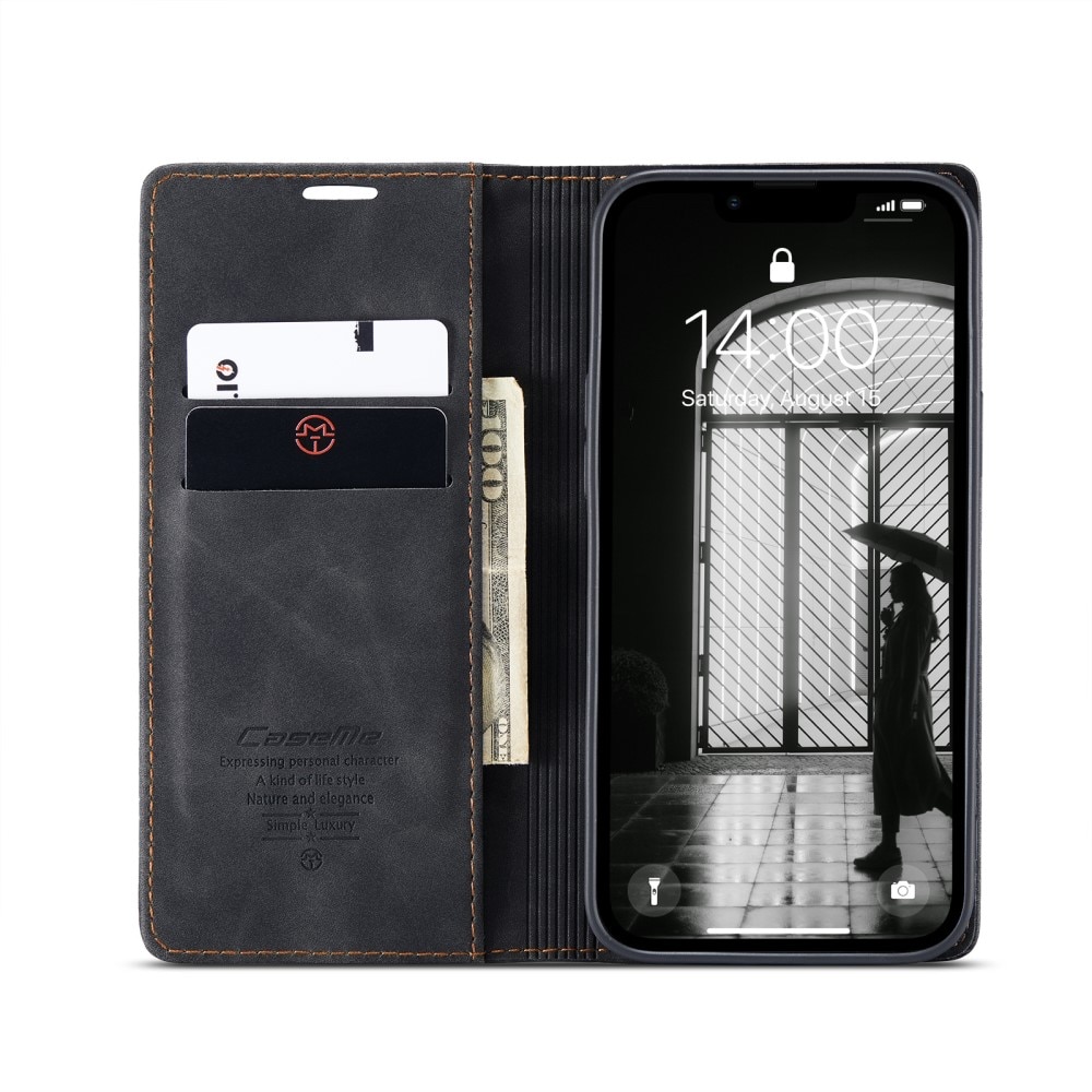 Slim Bookcover Hoesje iPhone 16e Zwart