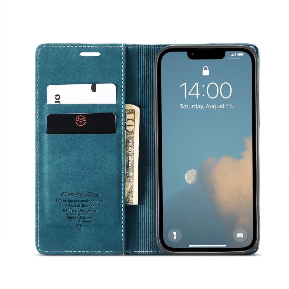 Slim Bookcover Hoesje iPhone 16e Blauw