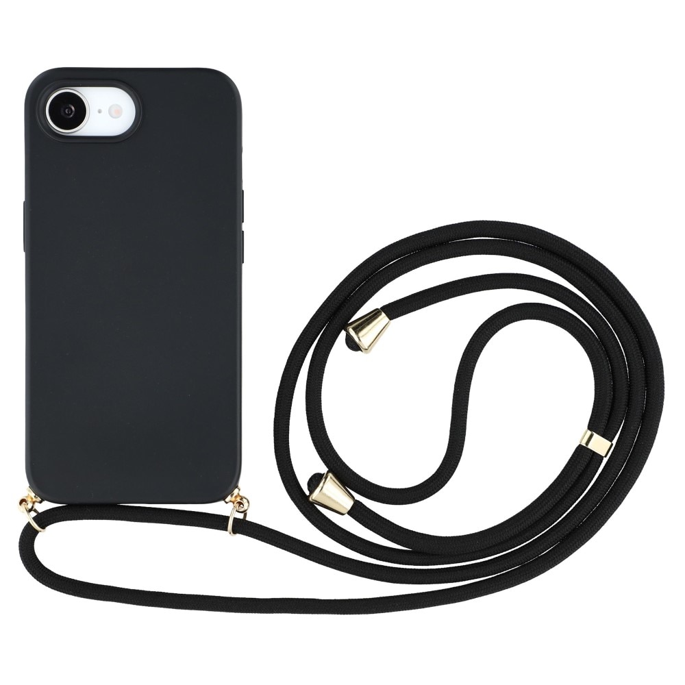 iPhone 16e Hoesje Halsband zwart