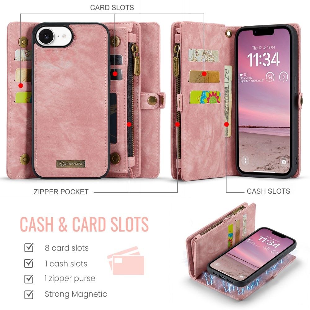 Multi-slot Hoesje iPhone 16e Roze