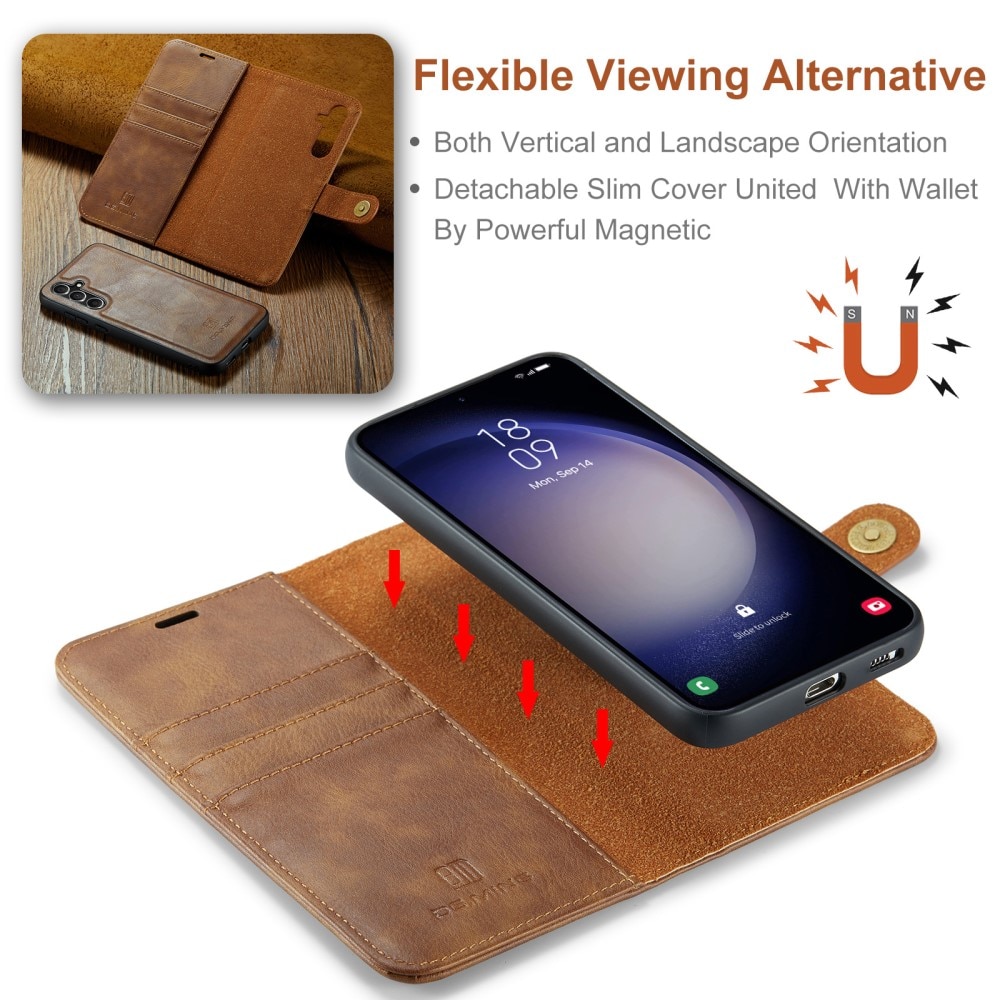 Magnet Wallet Samsung Galaxy A56 Cognac