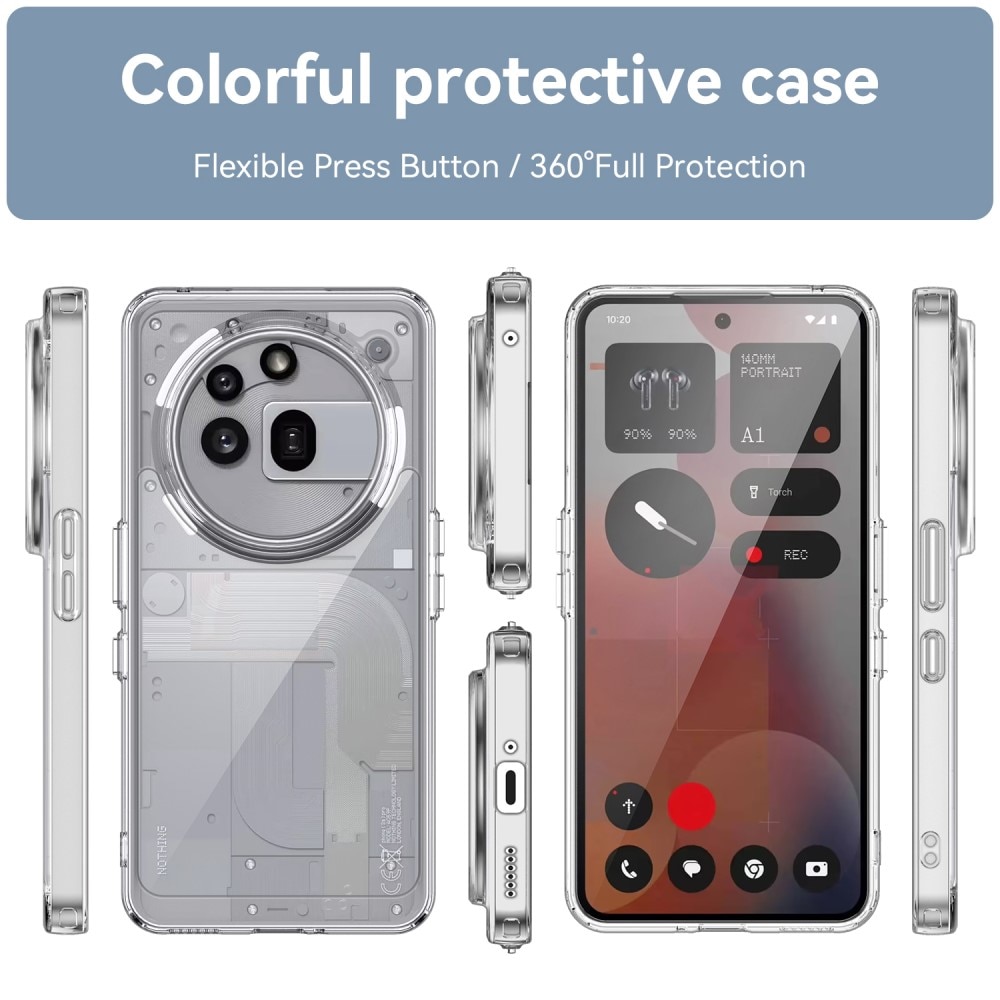 Hybridcase Nothing Phone 3a Pro transparant