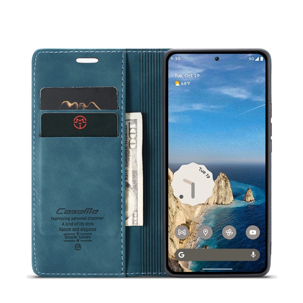 Slim Bookcover Hoesje Google Pixel 9a Blauw