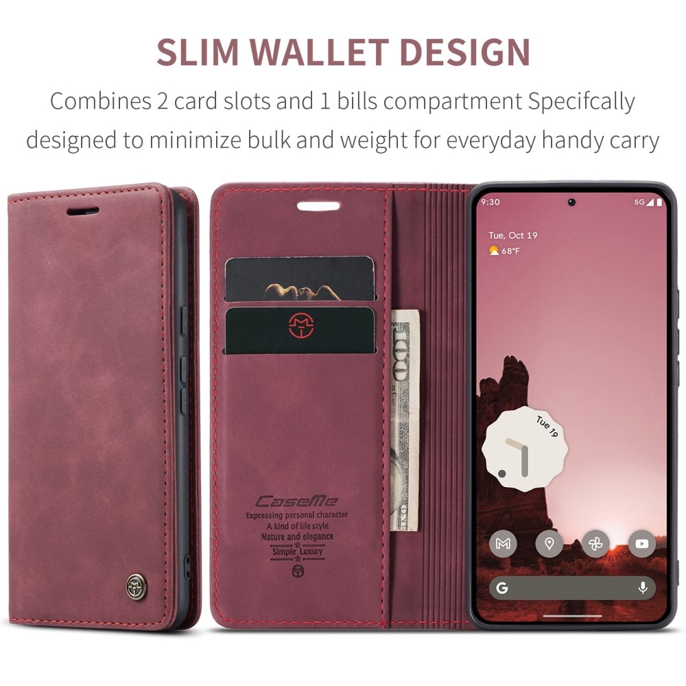 Slim Bookcover Hoesje Google Pixel 9a Rood