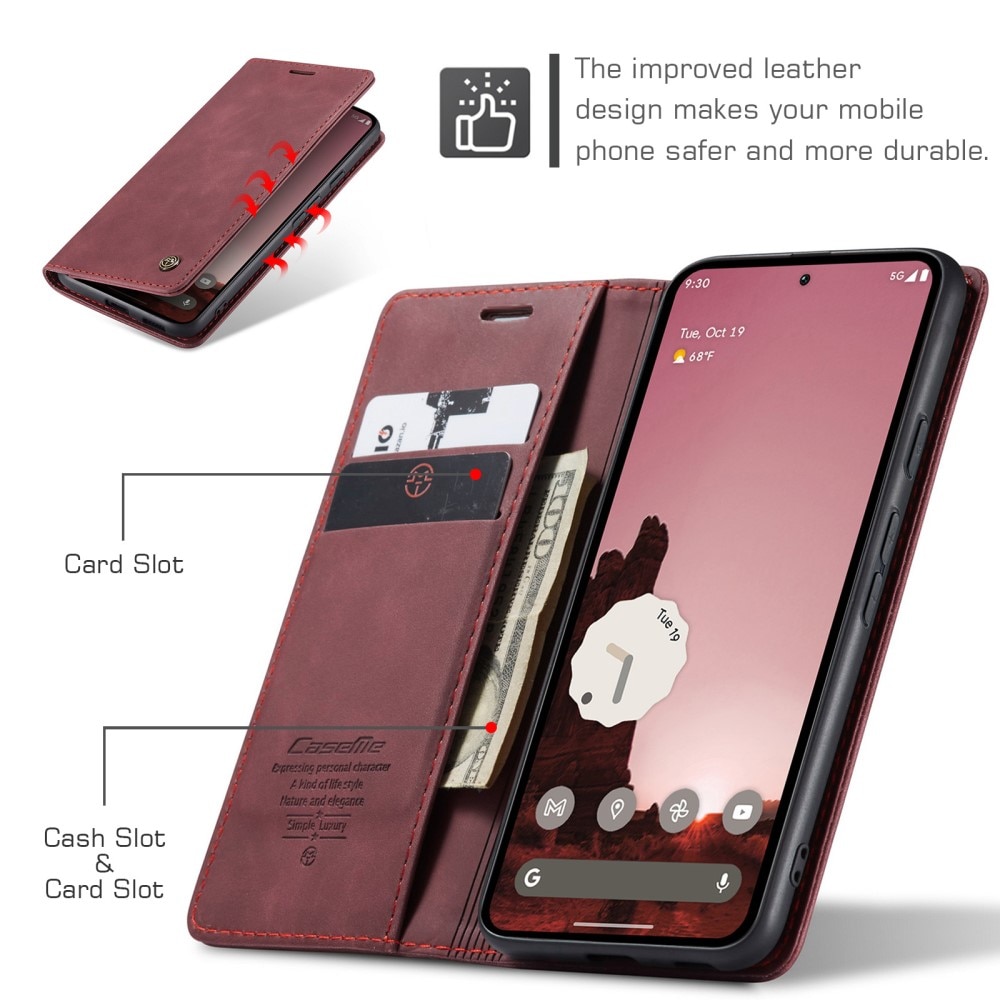 Slim Bookcover Hoesje Google Pixel 9a Rood