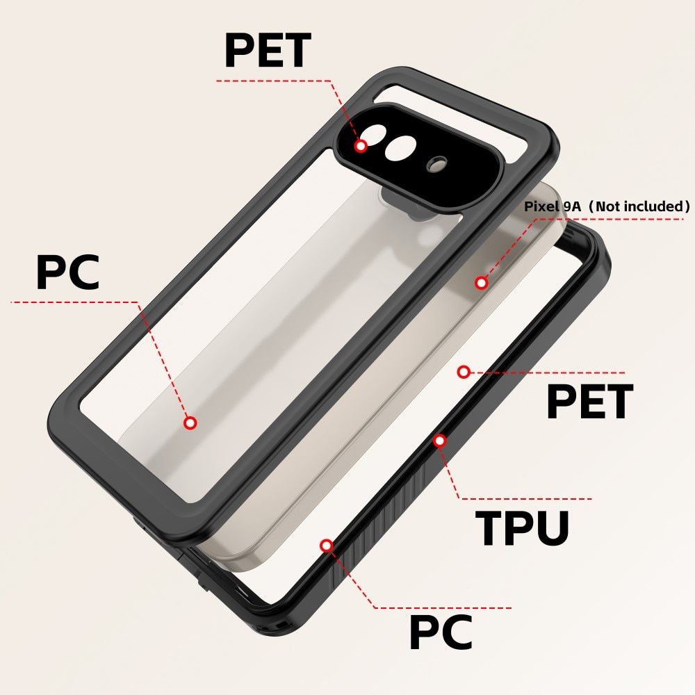 Google Pixel 9a Waterdichte Case transparant