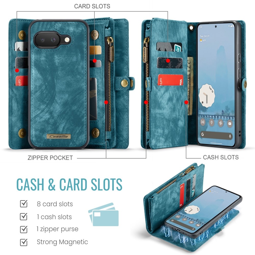 Multi-slot Hoesje Google Pixel 9a Blauw