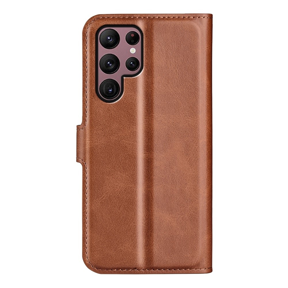 Samsung Galaxy S23 Ultra Leather Wallet Brown