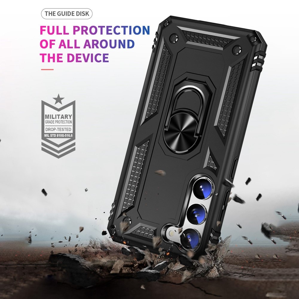 Samsung Galaxy S23 Hybridcase Tech Ring zwart