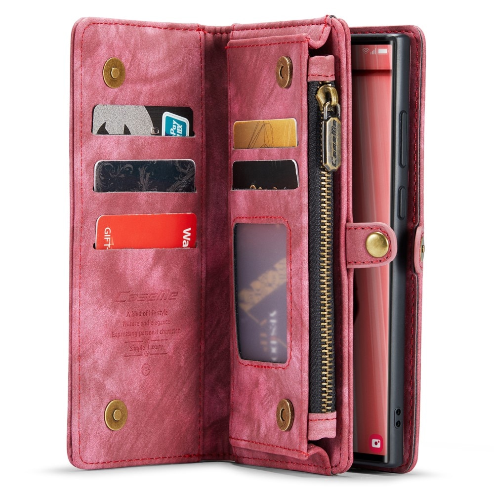 Multi-slot Hoesje Samsung Galaxy S23 Ultra rood