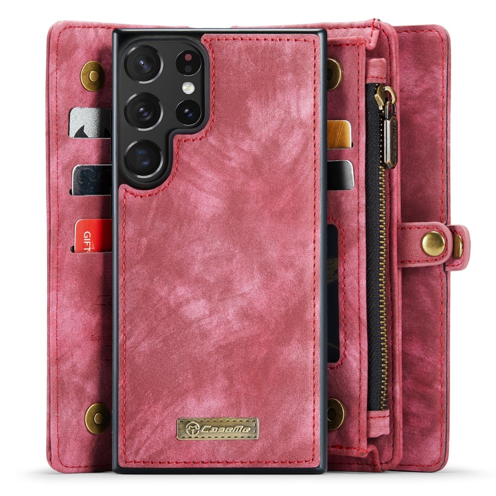 Multi-slot Hoesje Samsung Galaxy S23 Ultra rood