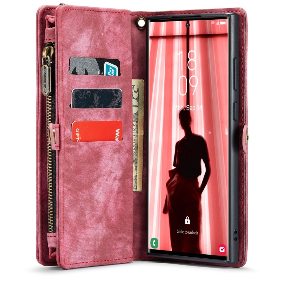 Multi-slot Hoesje Samsung Galaxy S23 Ultra rood