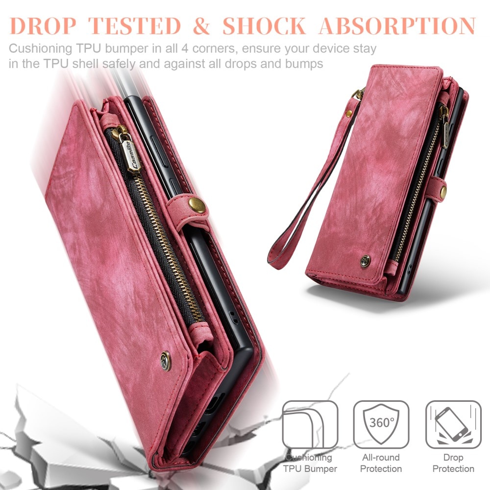 Multi-slot Hoesje Samsung Galaxy S23 Ultra rood