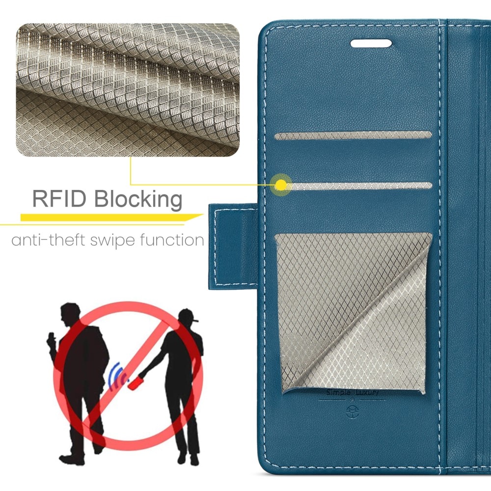 RFID blocking Slim Bookcover hoesje Google Pixel 9 Pro XL blauw
