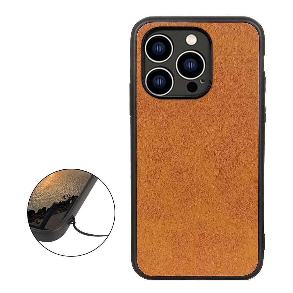 iPhone 15 Pro Leren hoesje bruin