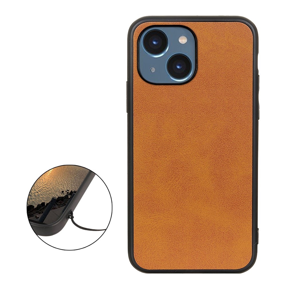 iPhone 15 Plus Leren hoesje bruin