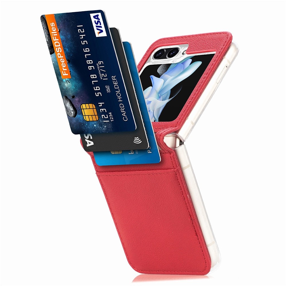 Slim Card Wallet Samsung Galaxy Z Flip 5 rood